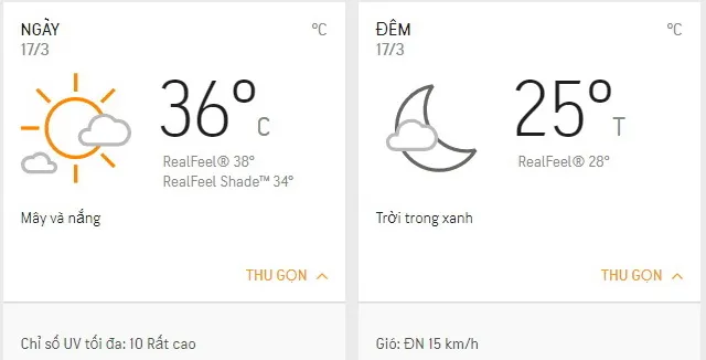 Dự báo thời tiết TPHCM hôm nay 17/3: Mây từng đợt, nhiệt độ cao nhất 36 độ C