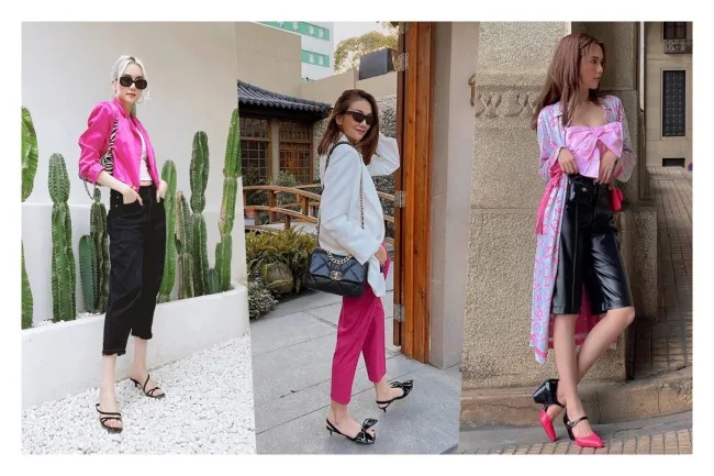 Street style sao Việt tuần qua: Rực rỡ đầu hè với tông hồng cánh sen, trắng và đen 