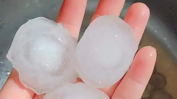 Lào Cai: mưa đá rơi rơi dầy, có hạt lớn đến 3cm