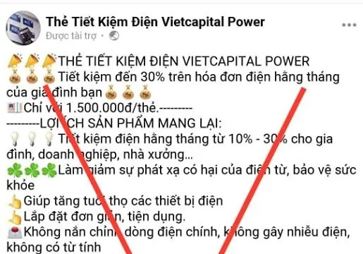 EVN cảnh báo: Quảng cáo “thiết bị tiết kiệm điện”, “thẻ tiết kiệm điện thông minh” là lừa đảo