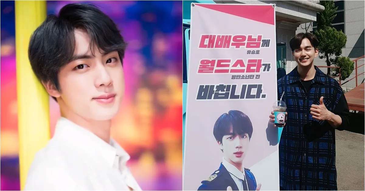 Jin (BTS) gửi xe tải cà phê đến phim trường Memorist tặng Yoo Seung Ho khiến fan bất ngờ 