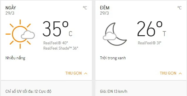 Dự báo thời tiết TPHCM hôm nay 29/3: cả ngày nhiều nắng, nhiệt độ cao nhất lúc 14 giờ