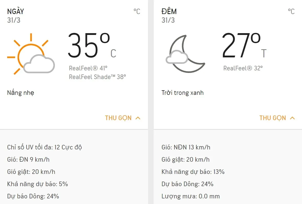 Dự báo thời tiết TPHCM hôm nay 31/3: Nắng nóng tới 6 giờ chiều