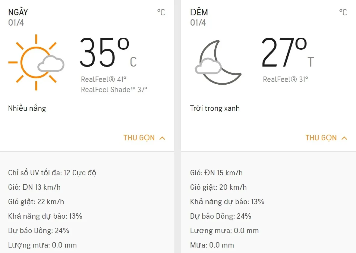 Dự báo thời tiết TPHCM hôm nay 1/4: Nắng nóng, nhiệt độ thực tế có thể tới 40-41 độ C