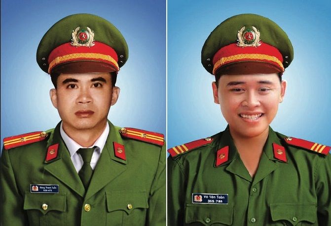 Thăng cấp bậc hàm cho 02 chiến sĩ Công an hy sinh tại Đà Nẵng