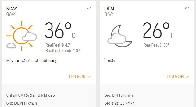 Dự báo thời tiết TPHCM hôm nay 6/4: Nhiều mây nắng nhẹ, tối có trăng