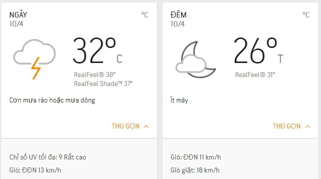 Dự báo thời tiết TPHCM hôm nay 10/4: thêm ngày nữa có mưa dông lúc trưa và chiều