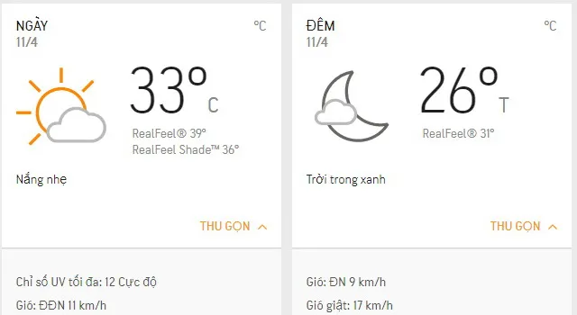 Dự báo thời tiết TPHCM hôm nay 11/4: Nhiều nắng, không mưa