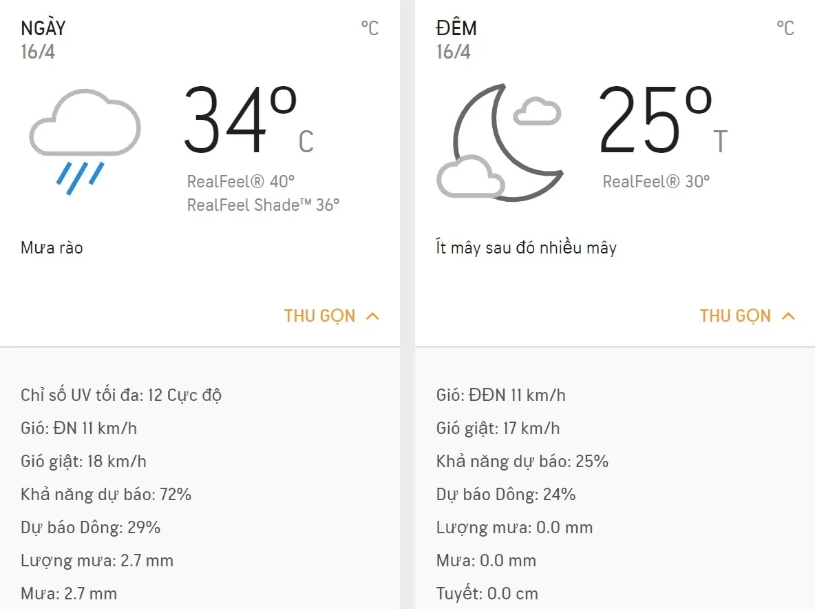 Dự báo thời tiết TPHCM hôm nay 16/4: Sáng và trưa nắng gắt, chiều có mưa rào