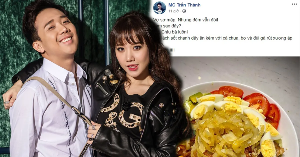 Trấn Thành khoe làm thức ăn đêm để chiều vợ nhưng bị Hari Won bóc mẽ sự thật