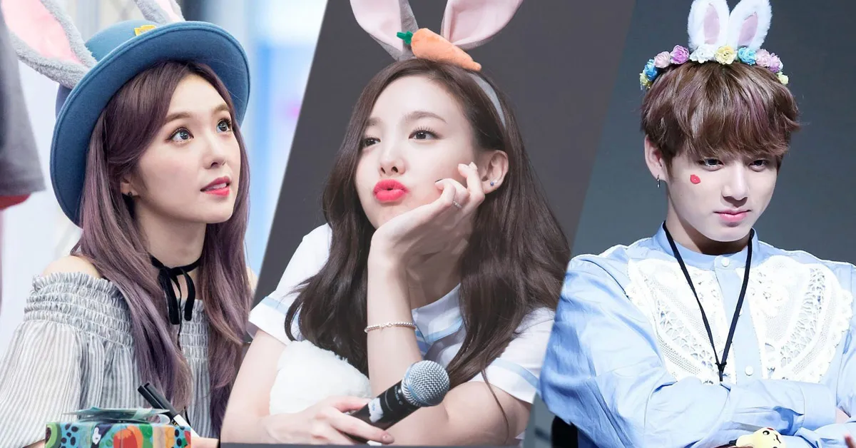 Khoảnh khắc idol Kpop đội tai thỏ: Nayeon, Irene, Jungkook đáng yêu hết nấc