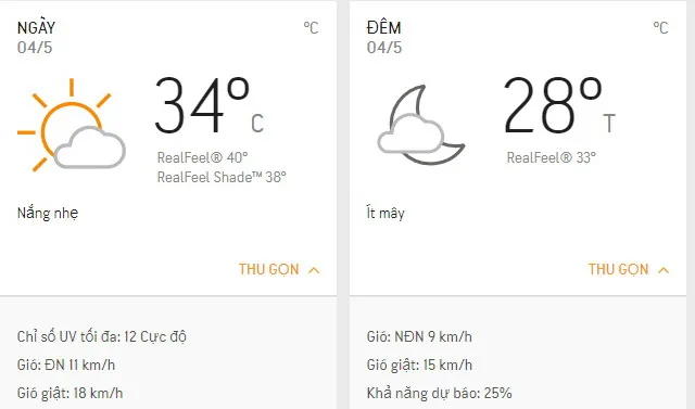 Dự báo thời tiết TPHCM hôm nay 4/5: Ngày nắng nhẹ nhưng vẫn oi bức, đêm có trăng