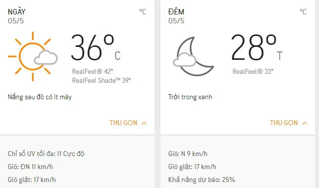 Dự báo thời tiết TPHCM hôm nay 5/5: Cả ngày nắng nóng, ít mây
