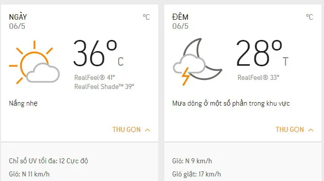 Dự báo thời tiết TPHCM hôm nay 6/5: Có nắng, mây nhẹ, lượng UV cực đại