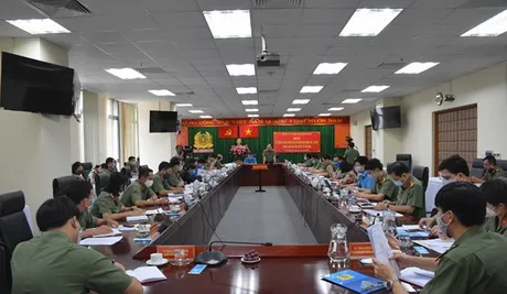 Đoàn khảo sát của Đảng ủy Công an Trung ương làm việc với Công an Thành phố Hồ Chí Minh