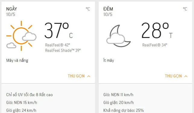 Dự báo thời tiết TPHCM hôm nay 10/5: Ngày Chủ Nhật oi nóng và không mưa