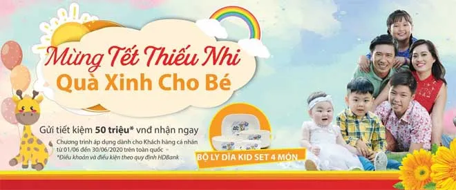 Tưng bừng quà tặng từ HDBank nhân dịp quốc tế thiếu nhi