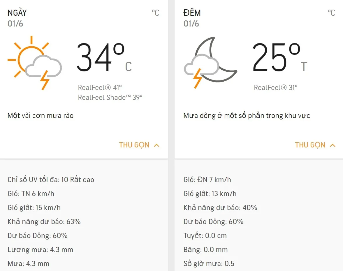 Dự báo thời tiết TPHCM hôm nay 1/6: Trời nắng, có mưa rào rải rác