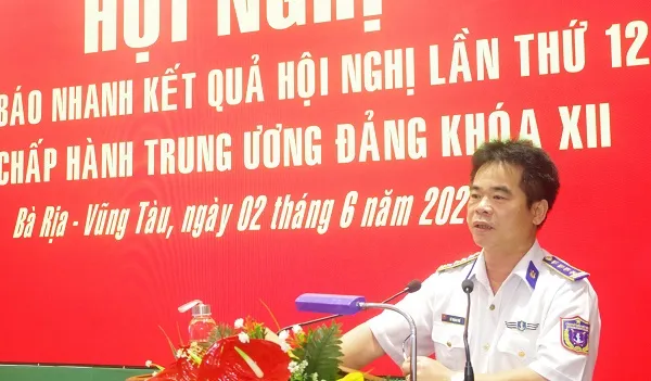 Đảng ủy Vùng Cảnh sát biển 3 Thông báo kết quả Hội nghị lần thứ 12, BCH Trung ương Đảng khóa XII