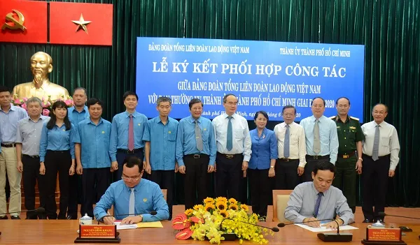 Đảng đoàn Tổng Liên đoàn Lao động Việt Nam và Thành ủy TPHCM ký kết hợp tác giai đoạn 2020-2025