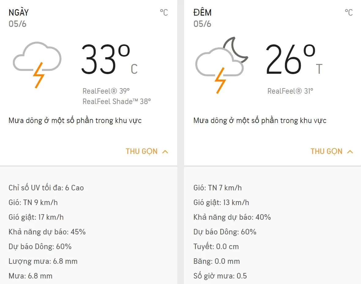 Dự báo thời tiết TPHCM hôm nay 5/6: Ngày có mây, mưa dông rải rác sáng chiều