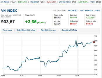 Thị trường chứng khoán 9/6/2020: Vn-Index vững mốc 900 điểm