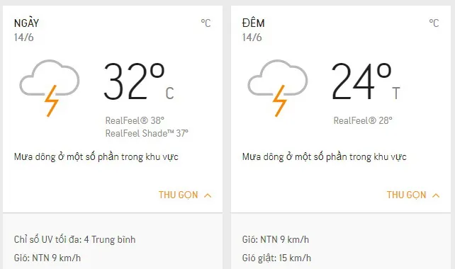 Dự báo thời tiết TPHCM hôm nay 14/6: Nhiều mây, mưa dông rải rác