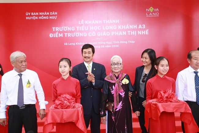 Khánh thành ngôi trường đầu tiên được xây dựng theo chuẩn quốc gia tại Long Khánh, Đồng Tháp