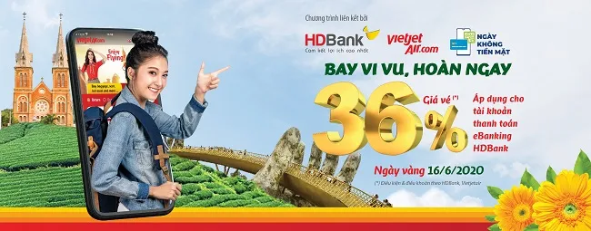 Thanh toán ngay - Hoàn tiền Bay cùng HDBank