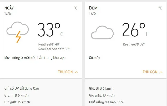 Dự báo thời tiết TPHCM hôm nay 17/6: ngày nắng gián đoạn, trưa chiều có mưa dông