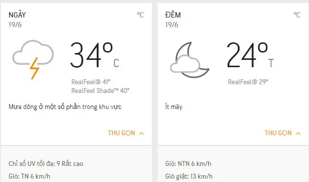 Dự báo thời tiết TPHCM hôm nay 19/6: Trời nắng nóng, mưa dông rải rác