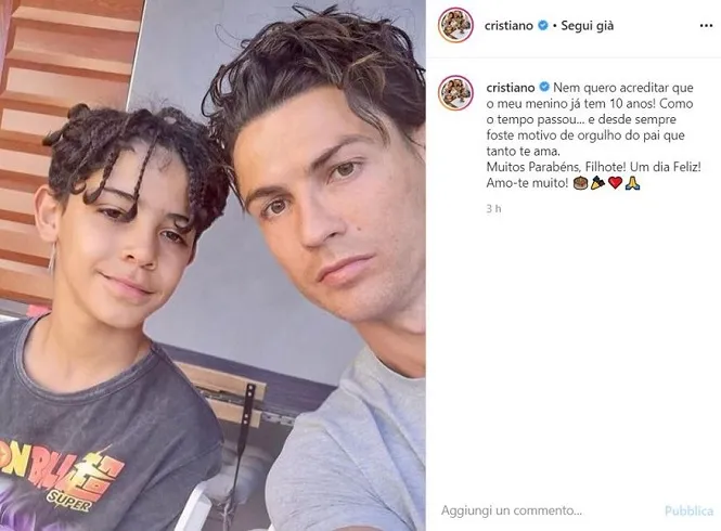 Cristiano Ronaldo nhắn gửi con trai nhân dịp sinh nhật
