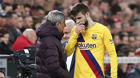 HLV Barca không hài lòng với Gerard Pique