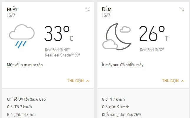Dự báo thời tiết TPHCM hôm nay 15/7: Ngày có mây, mưa rào rải rác