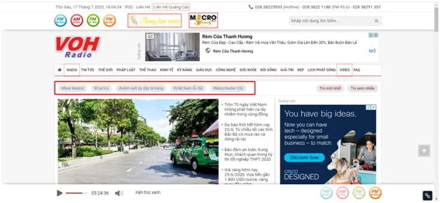 Từ ngày 18/7, Trang điện tử tổng hợp Đài tiếng nói Nhân dân TPHCM thử nghiệm giao diện mới