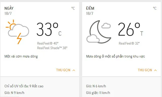 Dự báo thời tiết TPHCM hôm nay 18/7: Có nắng, chiều có mưa dông rải rác