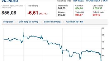 Thị trường chứng khoán 22/7/2020: Nhóm ngân hàng trở thành tâm điểm, Vn-Index vẫn lình xình mốc 860 điểm