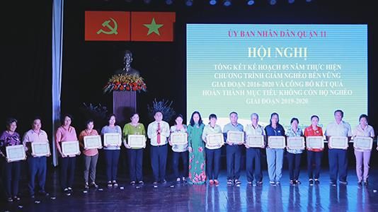 Quận 11 hoàn thành mục tiêu không còn hộ nghèo theo chuẩn nghèo giai đoạn 2019 – 2020
