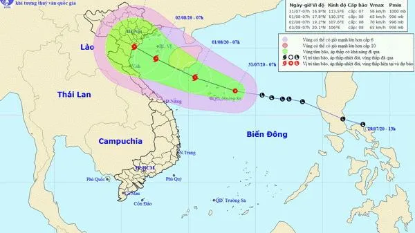 Áp thấp nhiệt đới đang di chuyển hướng về nước ta