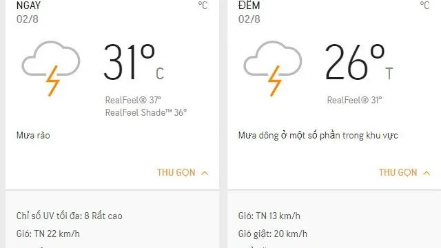 Dự báo thời tiết TPHCM hôm nay 2/8: Trời nắng dịu, có mưa rải rác - đề phòng gió giật