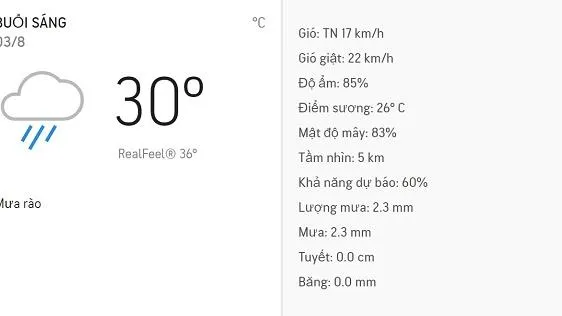 Dự báo thời tiết TPHCM hôm nay 3/8: Ngày nhiều mây, có mưa