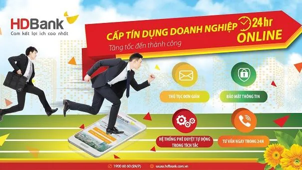 Doanh nghiệp được vay tín dụng online 24/7 tại HDBank