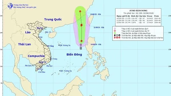 Áp thấp nhiệt đới di chuyển theo hướng Bắc có khả năng mạnh lên thành bão