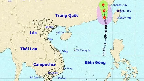 Bão số 3 đi vào đất liền Trung Quốc, sẽ suy yếu thành áp thấp nhiệt đới