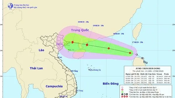 Áp thấp nhiệt đới đã đi vào Biển Đông