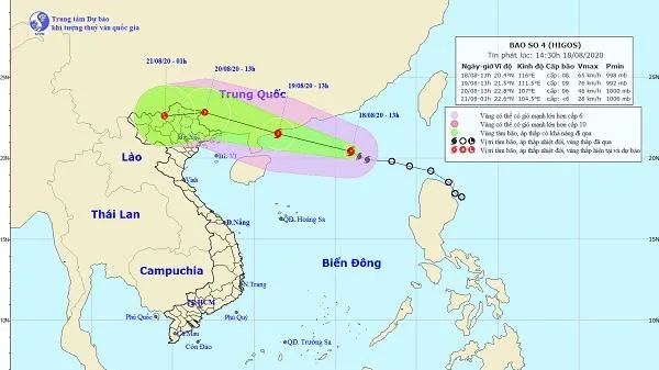 Bão số 4 có sức gió mạnh cấp 8, di chuyển theo hướng Tây Tây Bắc