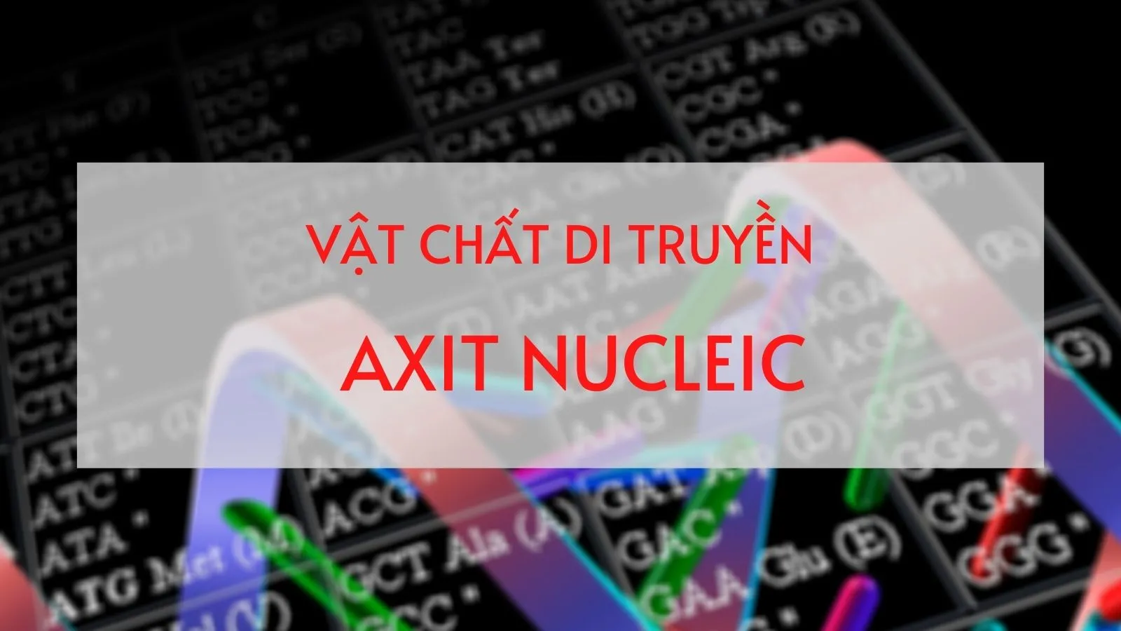 Axit nucleic - Vật chất di truyền ở cấp độ phân tử