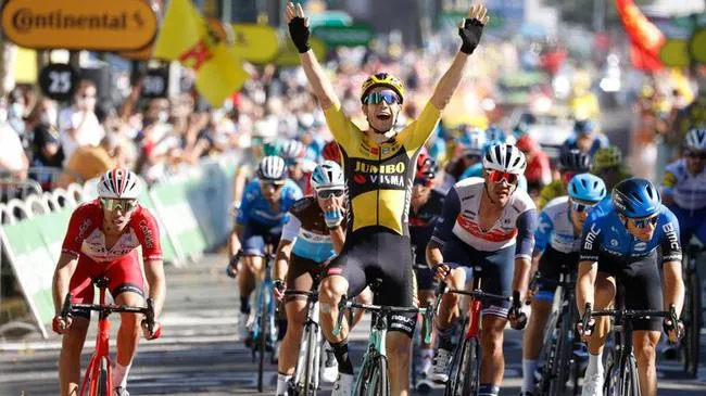 Tour de France 2020: Tay đua Wout van Aert thắng chặng 7