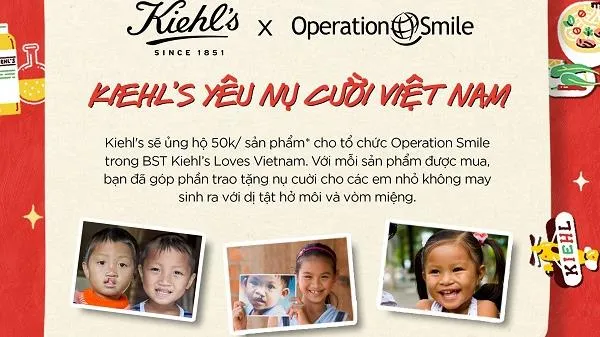 Kiehls chung tay thực hiện sứ mệnh mang lại nụ cười cho trẻ em kém may mắn