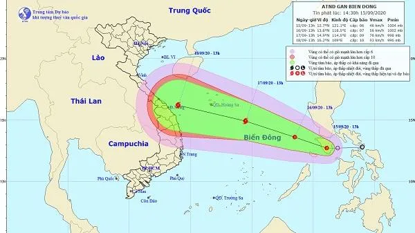 Tin áp thấp nhiệt đới mới nhất: Đang di chuyển theo hướng Tây Tây Bắc